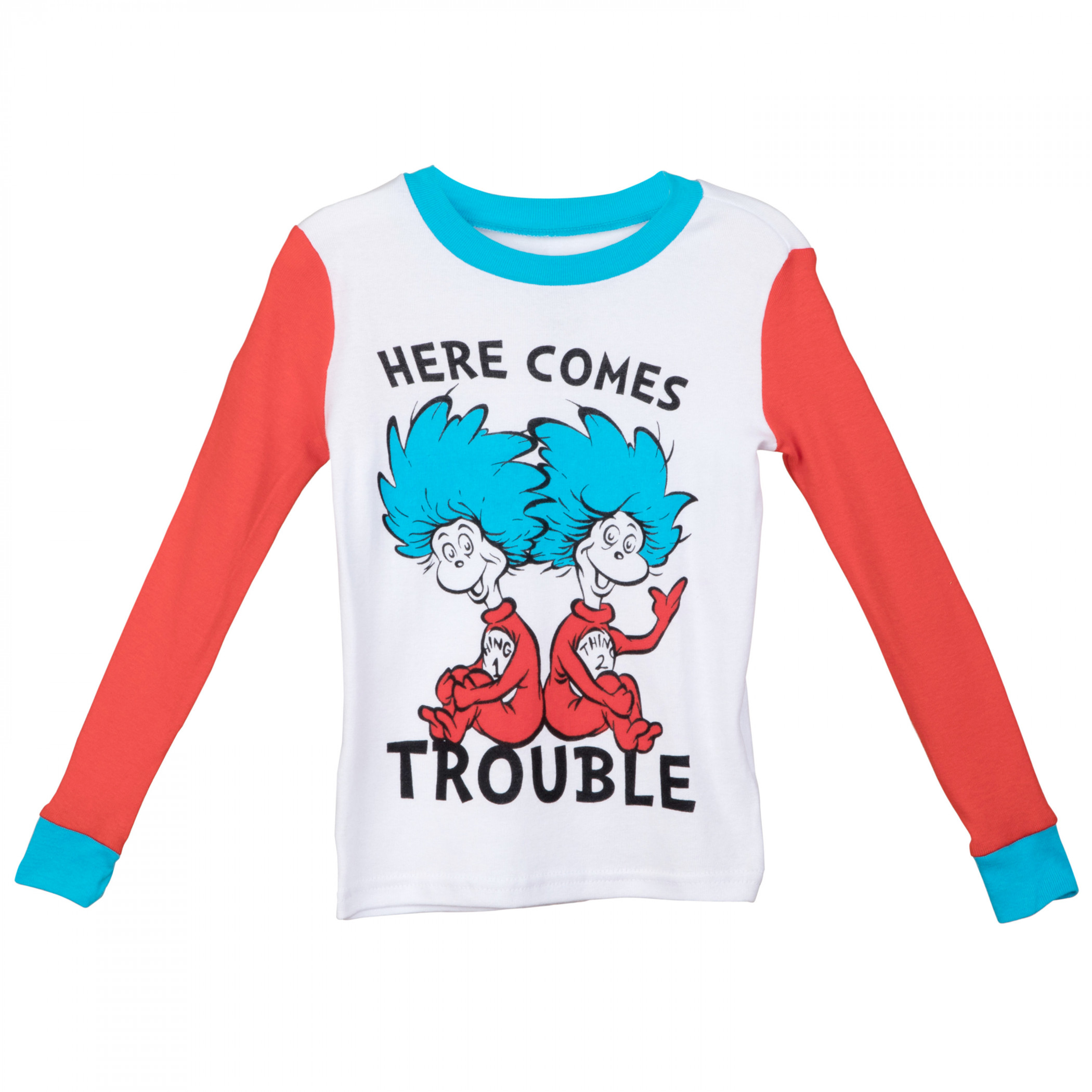 Dr. Seuss Thing 1 & 2 Here Comes Trouble 2-Piece Pajama Set